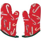 image shows Danica Jubilee Christmas Oven Mitt (Set of 2) | Merry Mints against a blank, white background Image