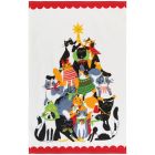 image shows Danica Jubilee Christmas Dishtowel | Kitty Carol  against a blank, white background Image