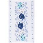 image shows Danica Jubilee Dreidels Dishtowel | Hanukkah against a blank, white background Image