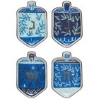 image shows Danica Jubilee 4-Piece Dipping Dish Set | Dreidels Hanukkah  against a blank, white background Image