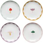 image shows Danica Jubilee Appetizer Plates (Set of 4) | Mushroom Gems against a blank, white background Image