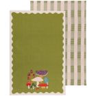 image shows Danica Jubilee Dishtowels (Set of 2) | Mushroom Gems against a blank, white background Image