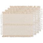 image shows Danica Heirloom Ravel Placemats (Set of 4) | Ivory against a blank, white background Image