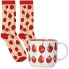 image shows Danica Jubilee Mug and Socks Set | Berry Sweet against a blank, white background Image
