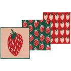 image shows Danica Jubilee Knit Dishcloths (Set of 3) | Berry Sweet against a blank, white background Image