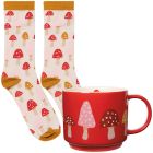 image shows Danica Jubilee Mug and Socks Set | Toadstool against a blank, white background Image