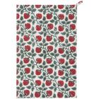 image shows Danica Heirloom Block Print Dishtowel | Carnation  against a blank, white background Image