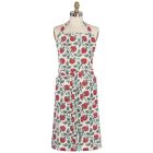 image shows Danica Heirloom Block Print Apron | Carnation against a blank, white background Image