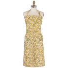 image shows Danica Heirloom Block Print Apron | Clematis against a blank, white background Image
