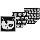 image shows Danica Jubilee Knit Dishcloth (Set of 3) | Feline Fine  against a blank, white background Image