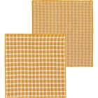 image shows Danica Heirloom Woven Dishcloths (Set of 2) | Facet Ochre against a blank, white background Image