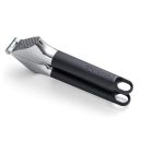 image shows Click Clack Garlic Press | Grey/Chrome against a blank, white background Image