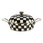 image shows MacKenzie-Childs Courtly Check 3 Qt. Casserole  against a blank, white background Image