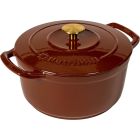 image shows NutriMill Enameled Cast Iron 6 Qt. Dutch Oven against a blank, white background Image