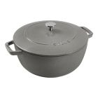  image shows Staub Cast Iron 5.25 Qt. Essential French Oven | Graphite Grey against a blank, white background Image