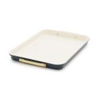 image shows GreenPan Reserve Healthy Ceramic Nonstick Bakeware Quarter Sheet Pan | Twilight against a blank, white background Image