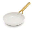 image shows GreenPan Reserve Pro 8" Open Fry Pan | Cream  against a blank, white background Image