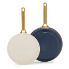 image shows GreenPan Reserve Pro 10" & 12" Fry Pan Set | Twilight against a blank, white background Image