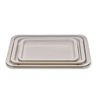 image shows OXO Good Grips 3-Piece Non-Stick Pro Ceramic Coated Metal Bakeware Sheet Pan Set | Biscuit against a blank, white background Image