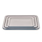 image shows OXO Good Grips Non-Stick Pro Ceramic Coated Metal Bakeware 3-Piece Sheet Pan Set | Storm Blue  against a blank, white background Image