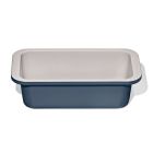 image shows OXO Good Grips Non-Stick Pro Ceramic Coated Metal Bakeware 1lb Loaf Pan | Storm Blue  against a blank, white background Image