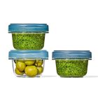 image shows OXO Good Grips Twist & Stack 5oz Container Set | 3-Pack against a blank, white background Image