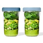 image shows OXO Good Grips Twist & Stack 40oz Container Set | 2-Pack against a blank, white background Image
