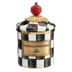 image shows MacKenzie-Childs Courtly Check 14oz Mini Canister  against a blank, white background Image