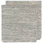  image shows Danica Heirloom 8" x 8" Knit Dish Cloths (Set of 2) | Jade  against a blank, white background Image