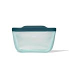  image shows OXO Good Grips 32oz Stand-Up Quart Silicone Reusable Bag | Lagoon against a blank, white background Image