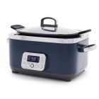 image shows GreenPan Elite 14-in-1 6-Quart Slow Cooker | Oxford Blue  against a blank, white background Image