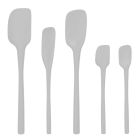  image shows Tovolo Flex-Core&reg; All Silicone Spatulas (Set of 5) | Oyster Gray against a blank, white background Image