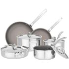 image shows Viking PureGlide&trade; Pro 3-Ply Titanium Nonstick 10-Piece Cookware Set  against a blank, white background Image