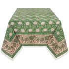 image shows Danica Heirloom 60" x 90" Block Print Tablecloth | Peony  against a blank, white background Image