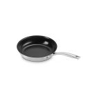 Shallow Round Fry Pan against a blank white background with the handle angled towards the camera Image