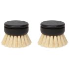 image shows Danica Heirloom Sisal Replacement Dish Brush Heads | Set of 2  against a blank, white background Image