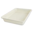 image shows USA Pan Seamless Ceramic Nonstick Rectangular Cake Pan | Vanilla  
 against a blank, white background Image