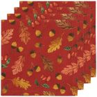 image shows Now Designs by Danica Napkin Set | Oak and Acorn against a blank, white background Image