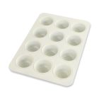 image shows USA Pan 12-Cup Ceramic Nonstick Muffin Pan | Vanilla  against a blank, white background Image