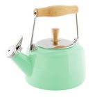 image shows Chantal 1.4Qt. Enamel-on-Steel Sven Tea Kettle | Mint Green  against a blank, white background Image