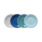  image shows Fiesta&reg; 4-Piece 9" Classic Rim Luncheon Plate Set | Coastal Blues against a blank, white background Image