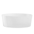 image shows LSA Collective 12" Glass Bowl | White  against a blank, white background Image