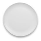 image shows TarHong Matte Craft Coupe 10.5" Dinner Plate | Soft White against a blank, white background
 Image