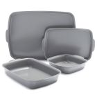 image shows GreenPan Premiere Ovenware 4-Piece Bakeware Set against a blank, white background Image