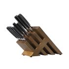 image shows Messermeister Avanta Damascus Knife Block Set | 10-Piece against a blank, white background   Image
