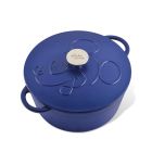 image shows Disney Bon Voyage 4.75 Quart Nitro Dutch Oven | Blue against a blank, white background Image