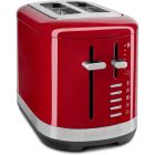 image shows KitchenAid 2 Slice Metal Toaster | Empire Red against a blank, white background   Image
