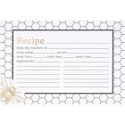 image shows C.R. Gibson 4" x 6" Recipe Cards | Honeycomb Hive against a blank, white background   Image