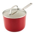 KitchenAid Hard Anodized Ceramic  3 Quart Covered Saucepan | Empire Red Image