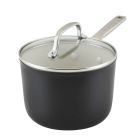 KitchenAid Hard Anodized Ceramic  3 Quart Covered Saucepan | Black Image